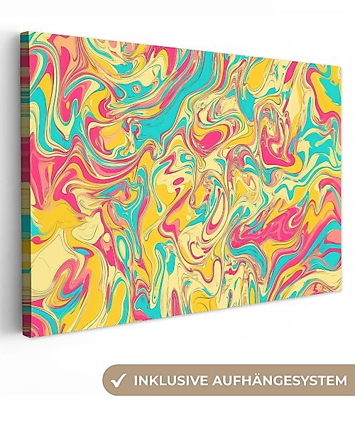 OneMillionCanvasses® Leinwandbild Gelb - Rosa - günstig online kaufen