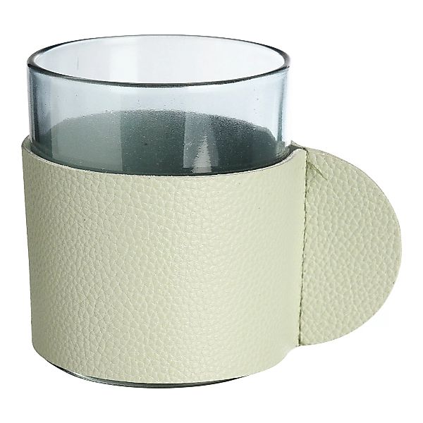 Teelichtglas LEATHER ca.7x8cm, mintgrün günstig online kaufen