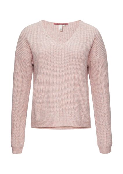 QS Longpullover Strickpullover Pullover mit überschnittenen günstig online kaufen