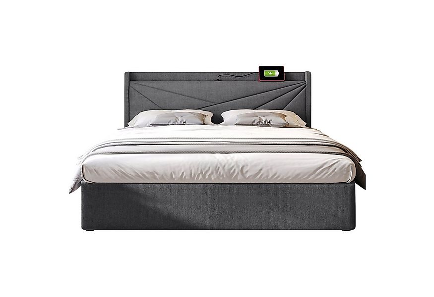 OKWISH Polsterbett Stauraumbett (180x200 mit lattenrost, Ohne Matratze), Ma günstig online kaufen