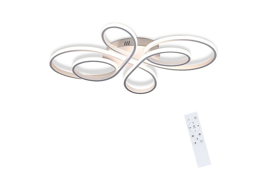 Nettlife LED Deckenleuchte Schwarz Dimmbar Wohnzimmer 65W Modern 40/66/80/1 günstig online kaufen