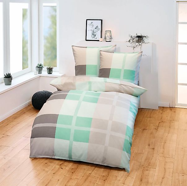 KiNZLER Bettwäsche "Bettwäsche Polycotton Flanell Bettwäsche" 2 tlg. tlg. b günstig online kaufen