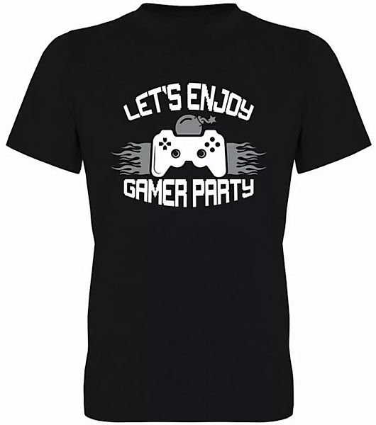 G-graphics T-Shirt Let´s enjoy gamer Party Herren T-Shirt, mit trendigem Fr günstig online kaufen