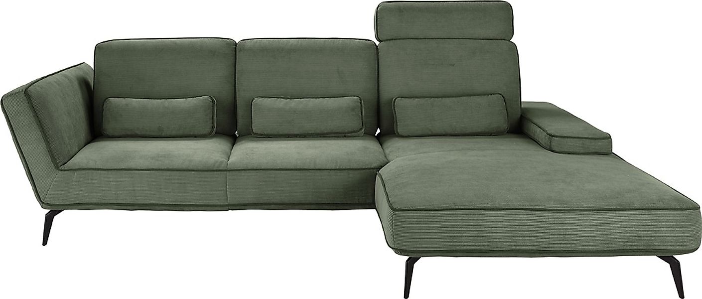 set one by Musterring Ecksofa "SO 4500, Füße schwarz matt, inkl Schwenkrück günstig online kaufen