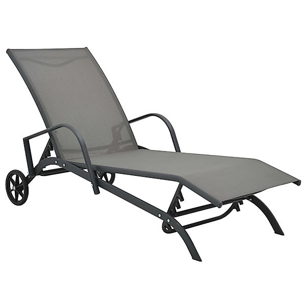 vidaXL Gartenliege Sonnenliege Stahl und Textilene, günstig online kaufen