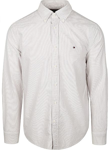 Tommy Hilfiger Oxford Hemd Streifen Beige - Größe XXL günstig online kaufen