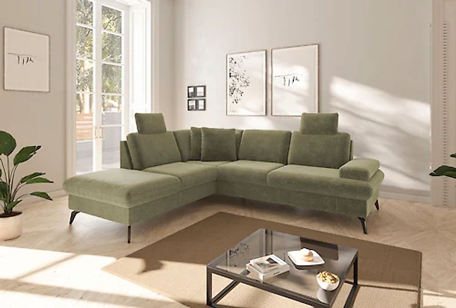 sit&more Ecksofa »Morris Jubi L-Form«, inkl. Armteilfunktion und 1 Zierkiss günstig online kaufen