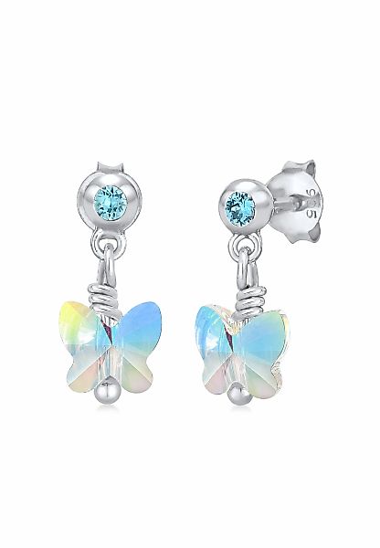 Elli Paar Ohrstecker "Kinder Schmetterling mit Kristallen von Swarovski 925 günstig online kaufen
