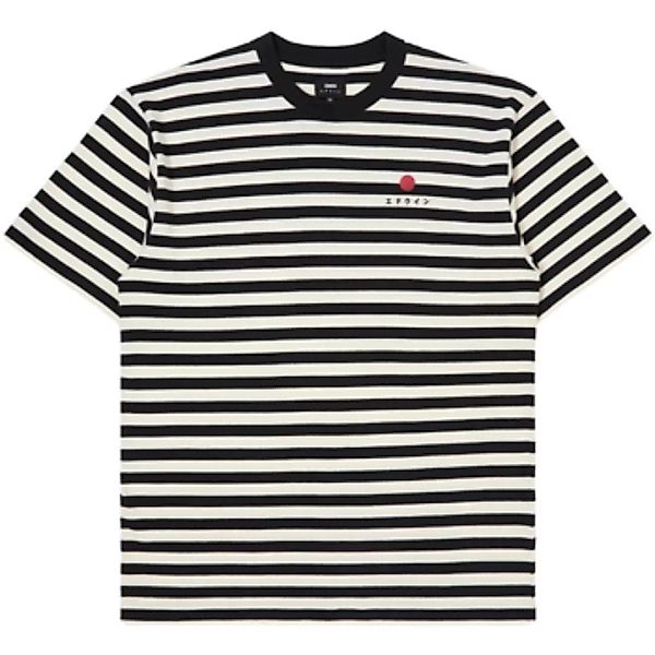 Edwin  T-Shirts & Poloshirts Basic Stripe T-Shirt - Black/White günstig online kaufen