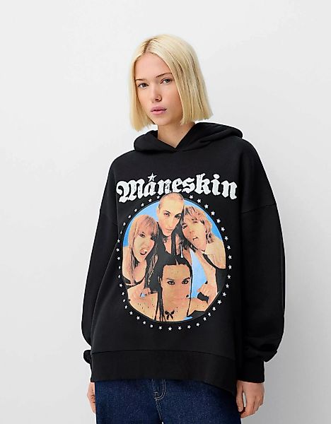 Bershka Hoodie Måneskin Mit Kapuze Damen Xs Schwarz günstig online kaufen