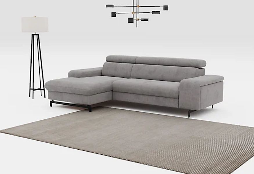COTTA Ecksofa "Emma L-Form, B: 267 cm" mit Kopfteilverstellung, optional Be günstig online kaufen