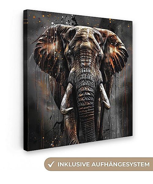OneMillionCanvasses® Leinwandbild Elefant - Aquarell - Wildtiere - Luxus, F günstig online kaufen