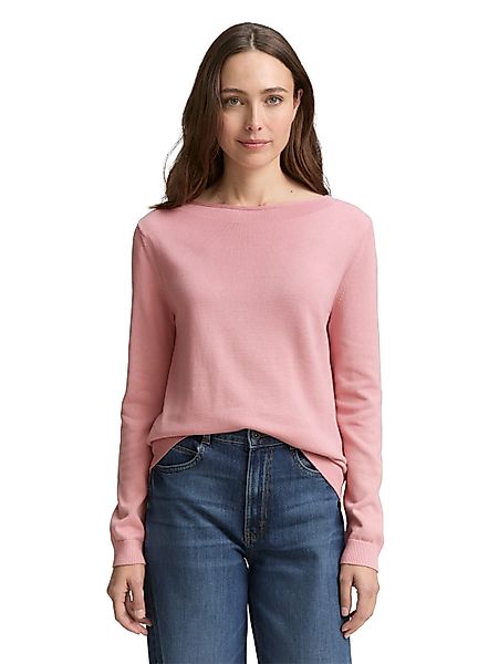 TOM TAILOR Strickpullover mit U-Boot Ausschnitt günstig online kaufen