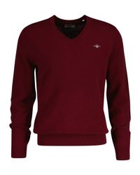 Gant V-Ausschnitt-Pullover EXTRAFINE LAMBSWOOL V-NECK mit günstig online kaufen
