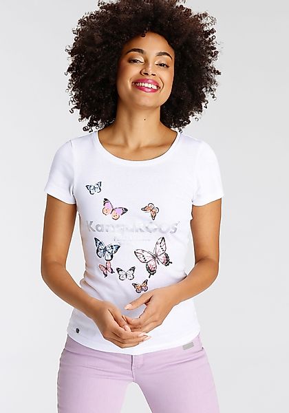 KangaROOS T-Shirt Kurzarm, körpernahe Passform, aus günstig online kaufen