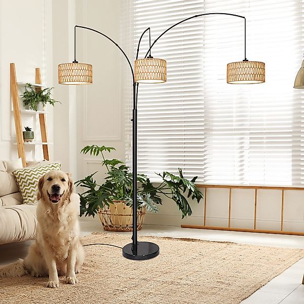 Sunicol LED Stehlampe Doppelter Lampenschirm Stehlampe günstig online kaufen