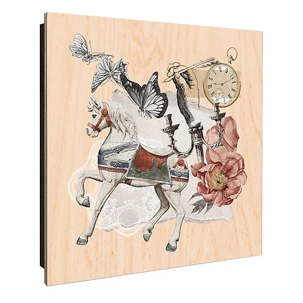 Banjado Großer Schlüsselkasten Holz 30x30cm Schwarz Scharnier Links 50 Hake günstig online kaufen
