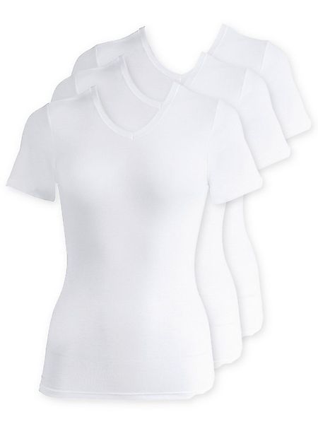 Schöller Unterhemd 3er Pack Damen T-Shirt Unterhemd Baumwolle Superge (Pack günstig online kaufen