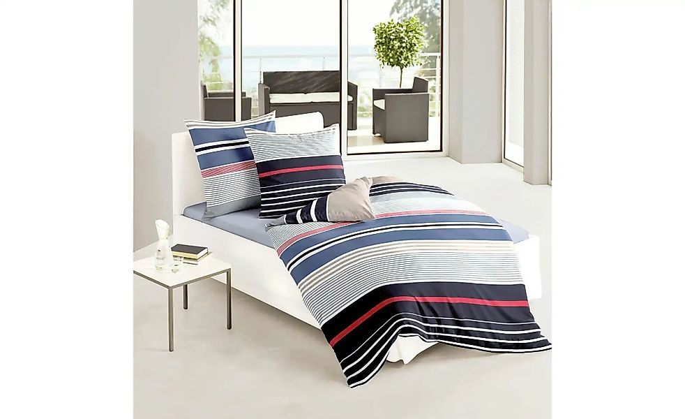 Bierbaum Mako-Satin Bettwäsche   ¦ blau ¦ Maße (cm): B: 155 Bettwaren > Bet günstig online kaufen