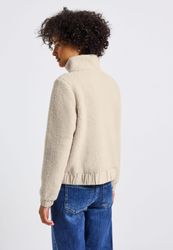 STREET ONE Fellimitatjacke aus elastischem Materialmix günstig online kaufen