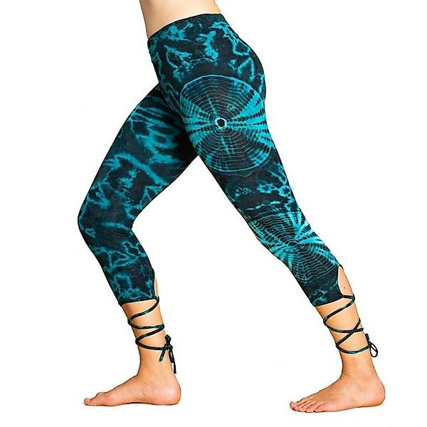 PANASIAM Leggings Unikat Lace-up Batik 3/4 Leggings aus natürlicher Viskose günstig online kaufen