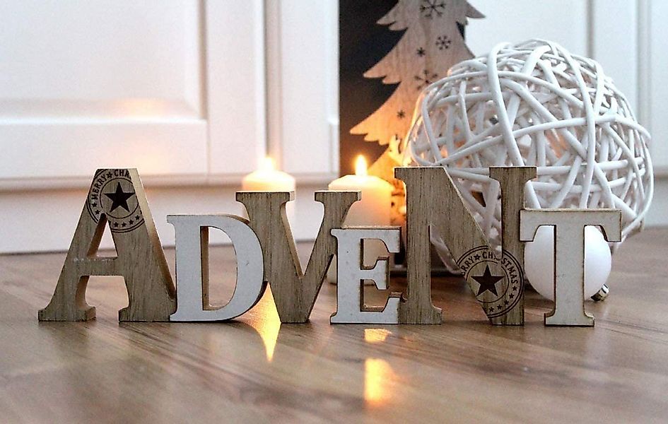 LB H&F Lilienburg Deko-Schriftzug LB H&F Schriftzug Advent Weihnachtsdeko A günstig online kaufen