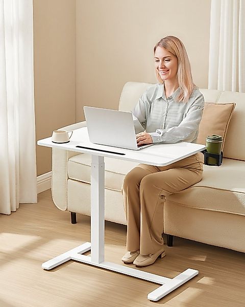 VASAGLE Schreibtisch Beistelltisch mit Rollen, mobiler Stehtisch, verstellb günstig online kaufen