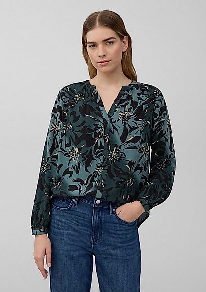 s.Oliver Langarmbluse Bluse Tunikabluse aus Viskosemix mit All-over-Print günstig online kaufen