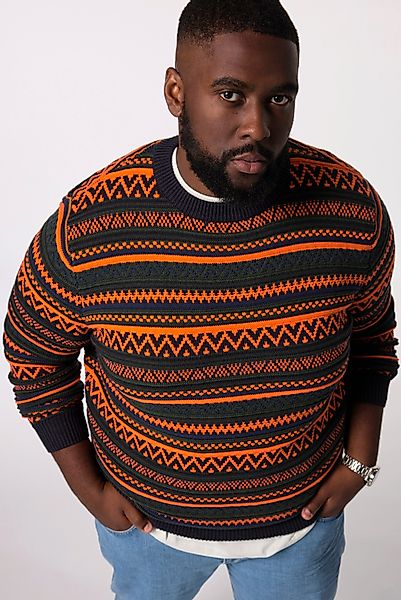 STHUGE Rundhalspullover STHUGE Pullover Strick-Muster Rundhals günstig online kaufen