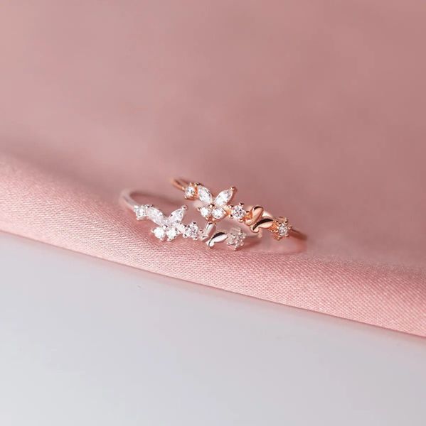 Eyecatcher Silberring 925 Sterling Silber Schmetterling günstig online kaufen
