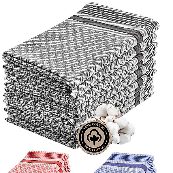 Zestri Geschirrtuch 10er-Set Grubentücher, 100% Baumwolle, günstig online kaufen