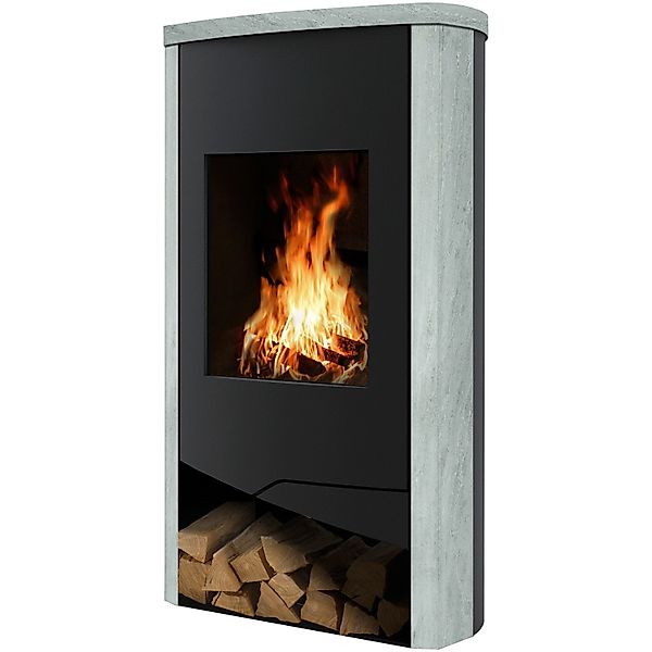Wamsler Nevada Kaminofen Speckstein Schwarz 5 kW günstig online kaufen