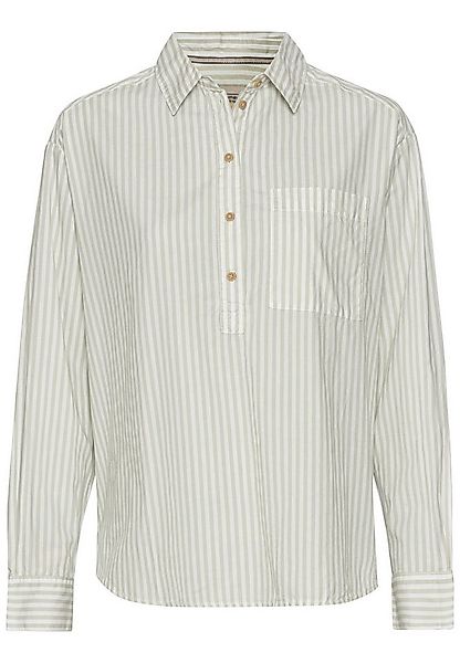 camel active Langarmbluse Gestreifte Bluse aus reiner Baumwolle günstig online kaufen