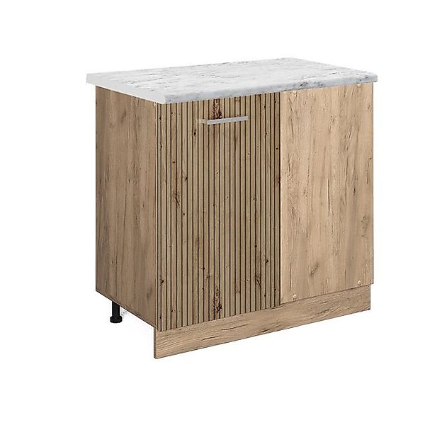 Vicco Eckunterschrank R-Line Artisan-Eiche/Goldkraft Eiche 86 cm AP Marmor günstig online kaufen