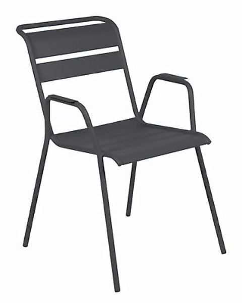 Stapelbarer Sessel Monceau metall grau / Metall - Fermob - Grau günstig online kaufen