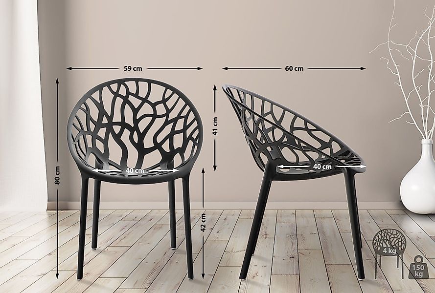 CLP Gartenstuhl Hope, Outdoor, Kunststoff, stapelbar günstig online kaufen