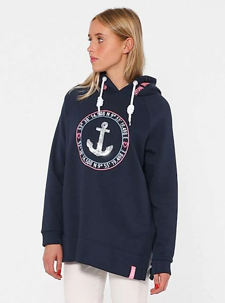 Zwillingsherz Hoodie "Strandglück Paillette" Oversized mit Anker-Motiv und günstig online kaufen