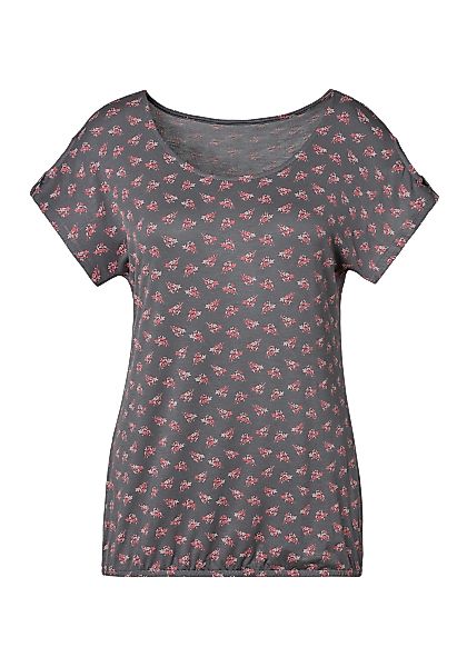 LASCANA T-Shirt, mit kleinem Cut-Out am Ärmel günstig online kaufen