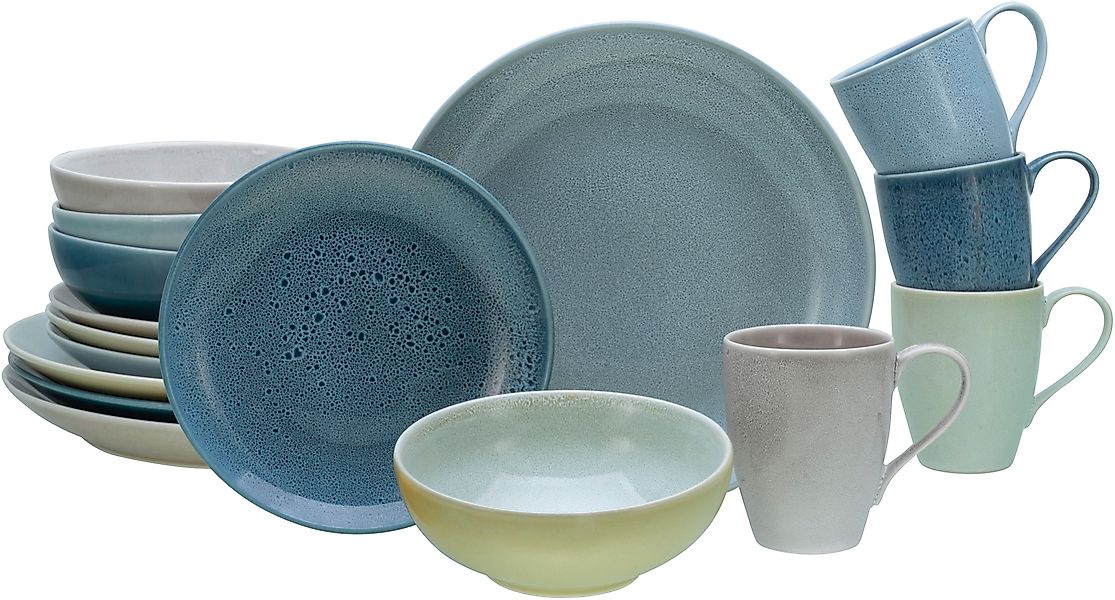 CreaTable Kombiservice »Geschirr-Set Reactive« Service, Jedes Stück ist ein günstig online kaufen