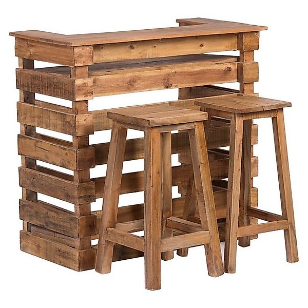DESIGN DELIGHTS Barschrank BARSCHRANK "JAVA", mit 2 Hockern, Massivholz, Vi günstig online kaufen