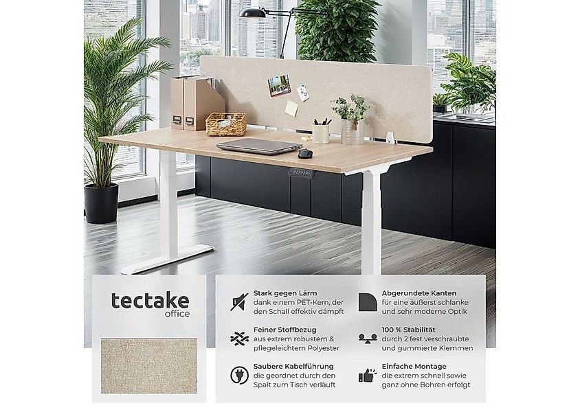 tectake Raumteiler Schreibtisch Trennwand, in 2 Größen günstig online kaufen