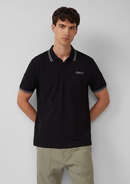 s.Oliver Kurzarmshirt Polo-Shirt Piqué-Poloshirt mit Kontrastdetails günstig online kaufen