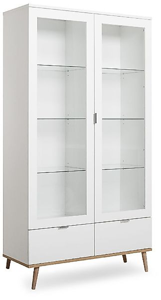 Finori Vitrine Göteborg 54 Weiß, Sonoma günstig online kaufen