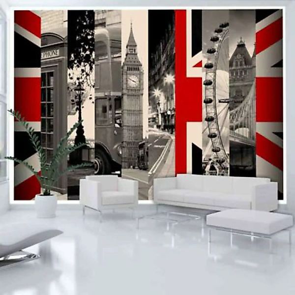 artgeist Fototapete London Symbole mehrfarbig Gr. 350 x 245 günstig online kaufen