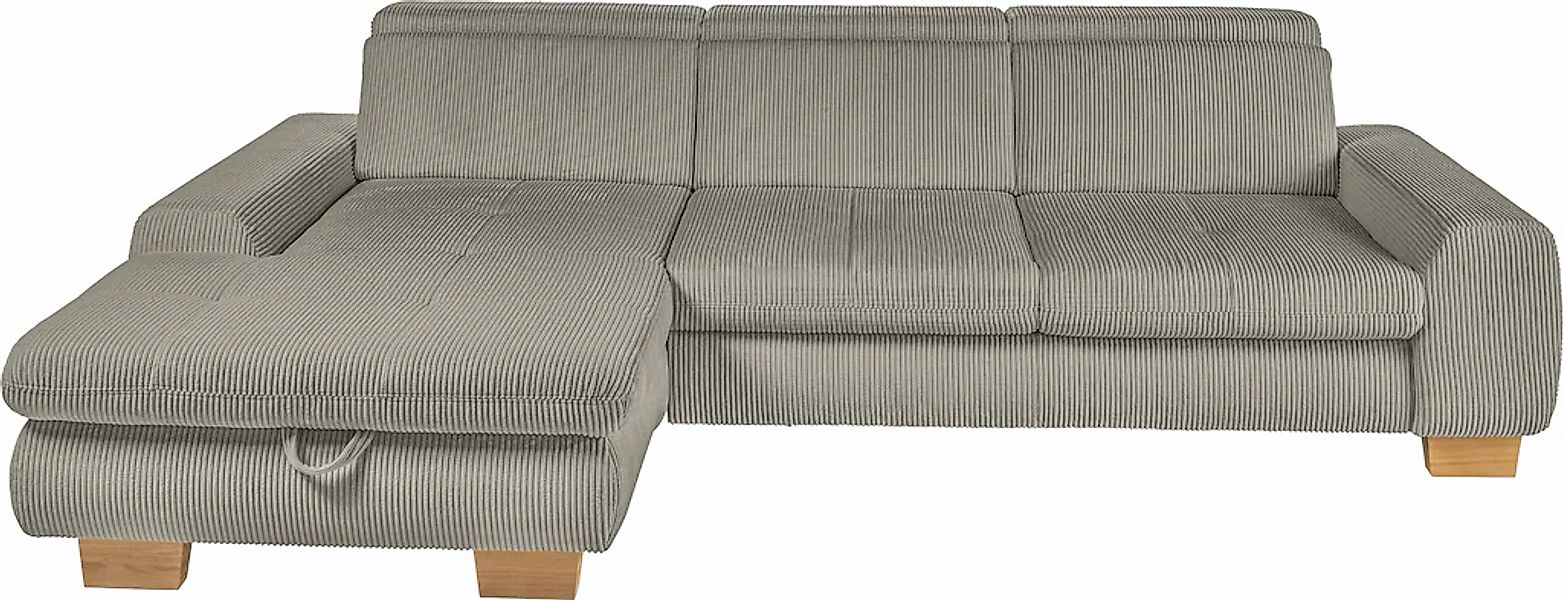 set one by Musterring Ecksofa whlw. mit Funktion, Kaltschaum, in Cord, lind günstig online kaufen