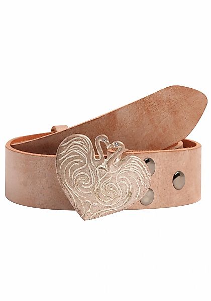 Rettungsring Gürtel Ledergürtel mit austauschbarer Schließe "Flamingoherz R günstig online kaufen