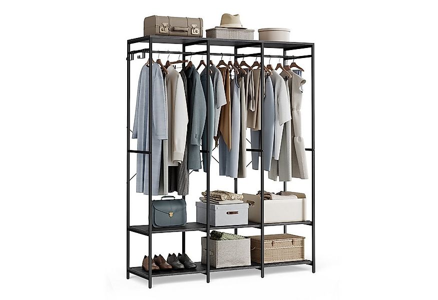 SONGMICS Kleiderschrank Kleiderständer Garderobenständer, Ablagen, abnehmba günstig online kaufen