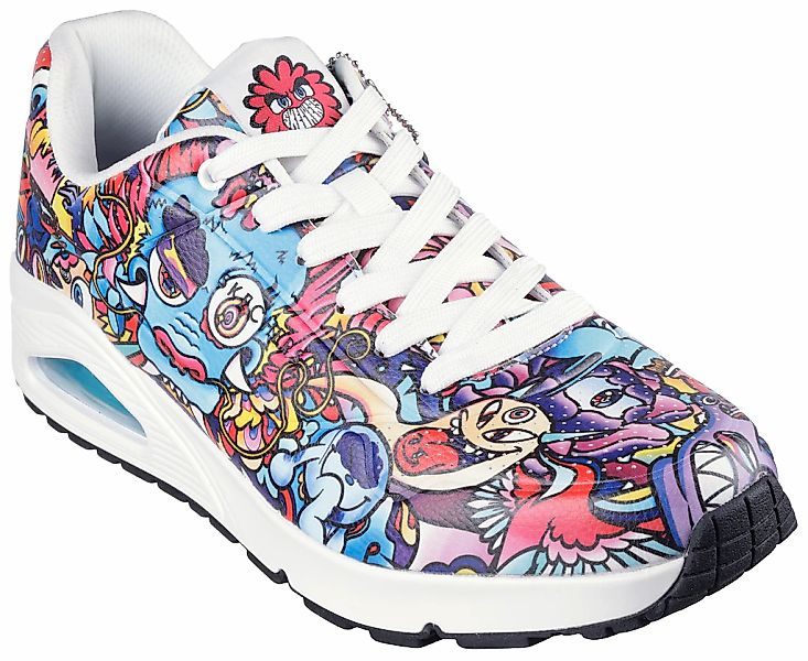 Skechers Sneaker "UNO - COLOR DOODLE" Keilsneaker, Schnürschuh, Retro Sneak günstig online kaufen