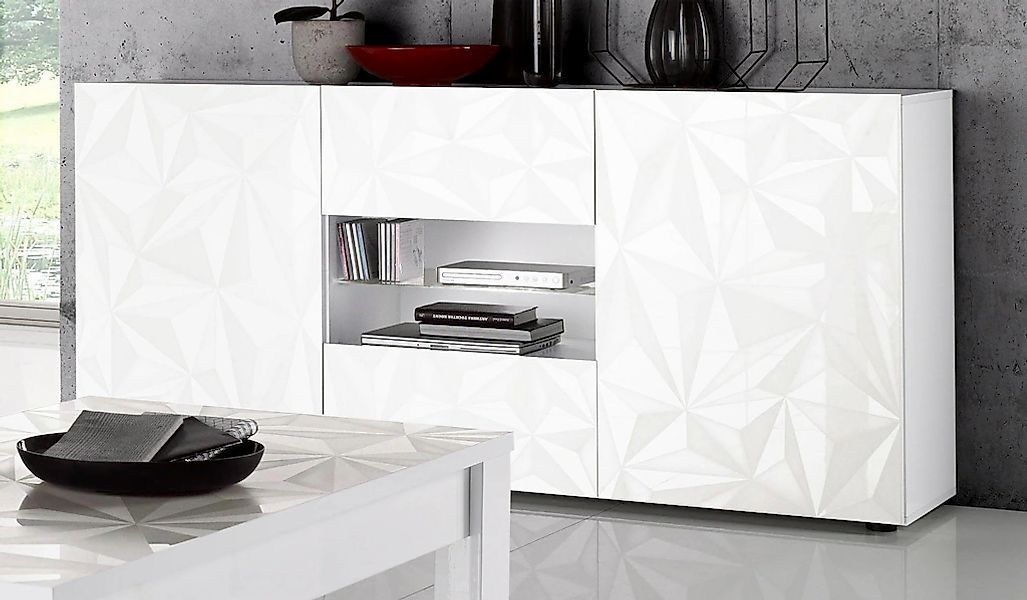 INOSIGN Sideboard "Prisma Breite 181, Kommode 2 Türen, 2 Schubkästen, Anric günstig online kaufen