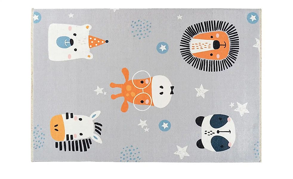 Kinderteppich  Animal ¦ grau ¦ Baumwolle ¦ Maße (cm): B: 115 H: 0,6 Teppich günstig online kaufen